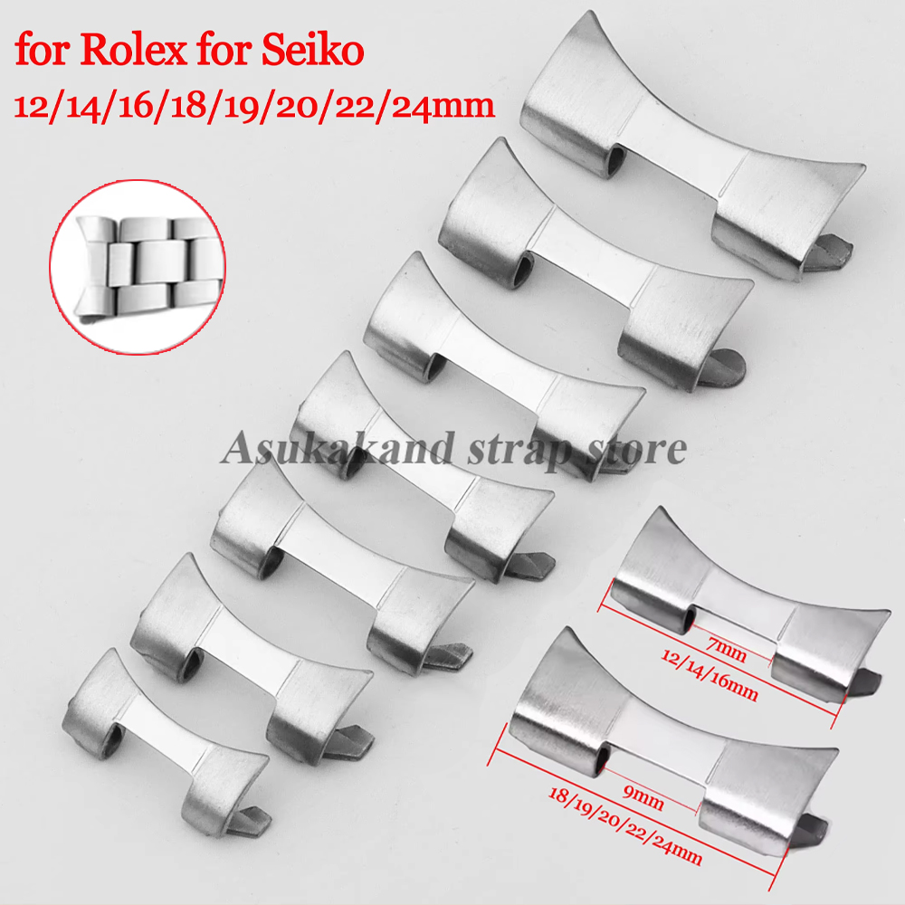 Watch Band Connector - 2 Stück 12/14/16/18/19/20/22/24 mm Edelstahl-Adapter für