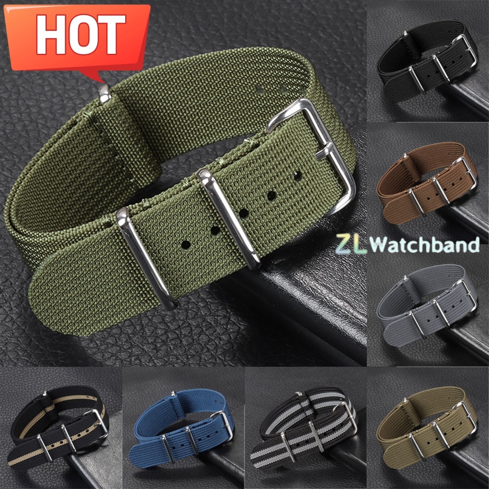 Nylon Nato Strap - Neues geripptes Nylon-Uhrenarmband, 18 mm, 20