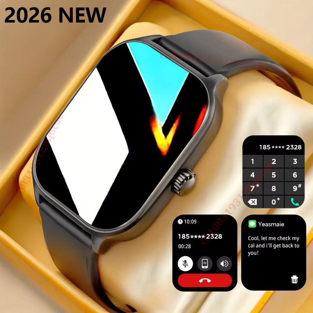 Smartwatch X12 - 2026 Neue Smartwatch Bluetooth-Anruf Nachrichtenerinnerung Gesundheitsüberwachung