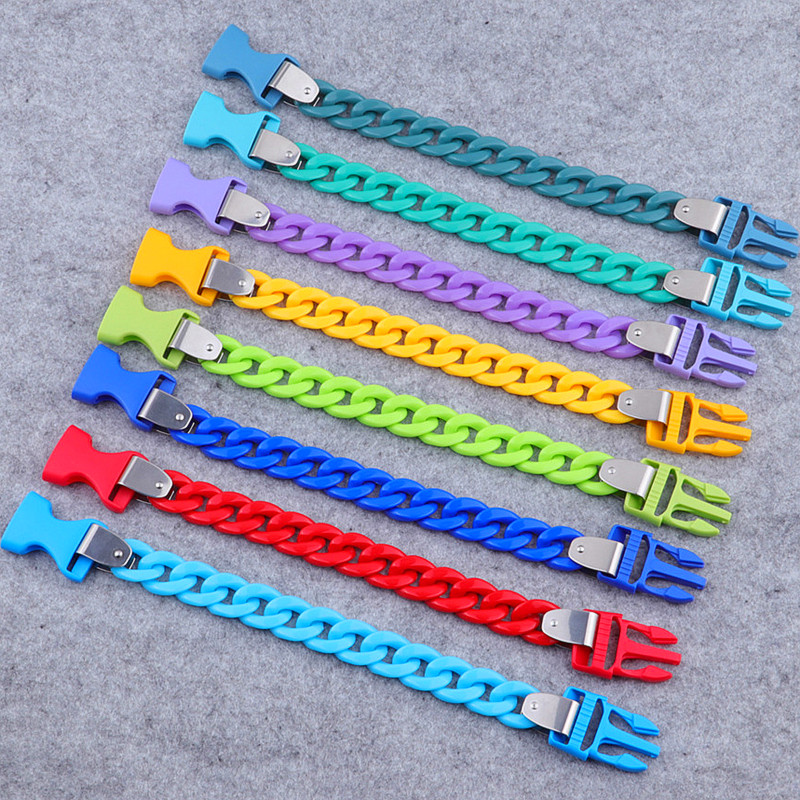 Ceramic Link Bracelet - FishSheep2021 Trend Bunte Acryl Link Kette