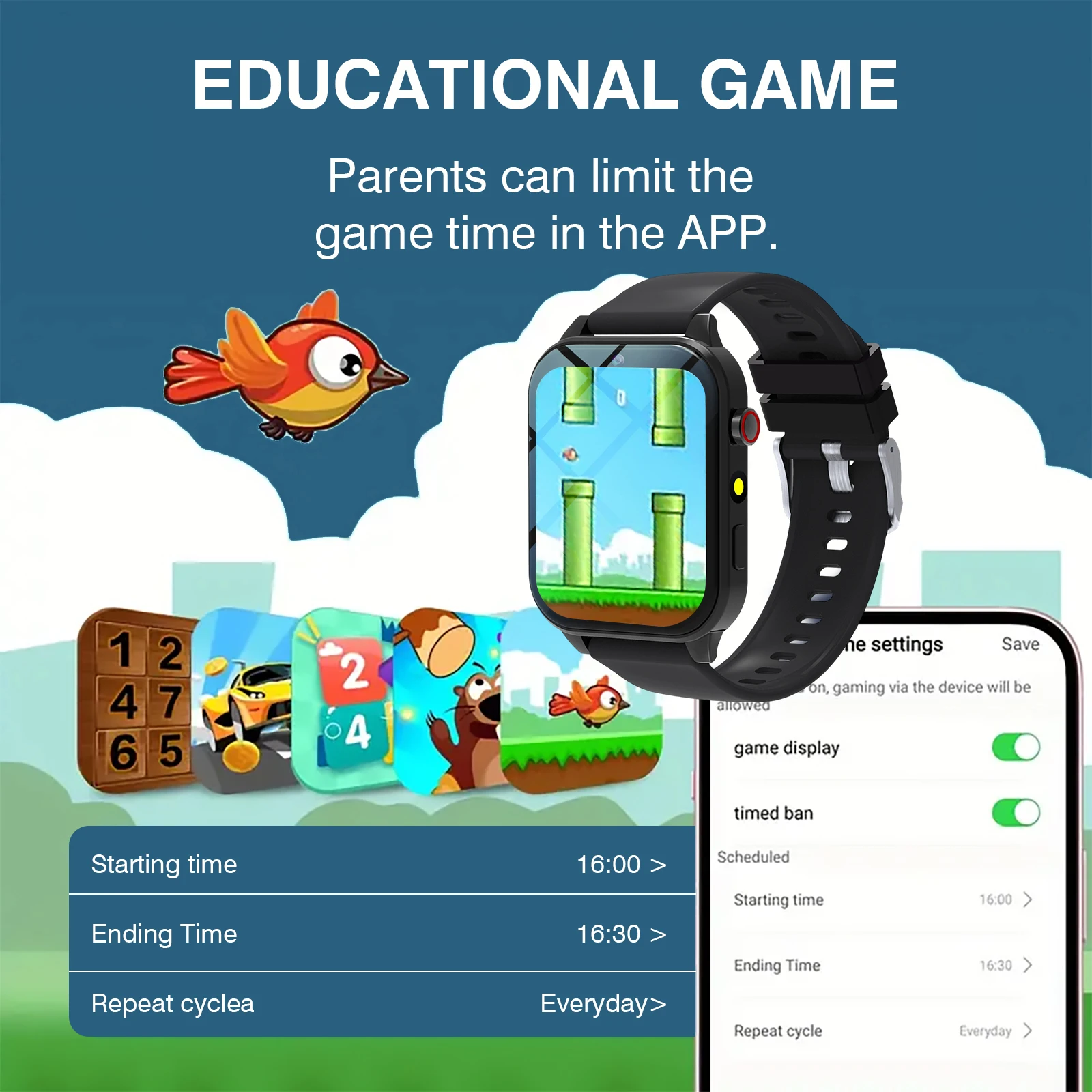 Kinder-Smartwatch, 18-Spiele,  – Smartwatch Touch Bewertung und Preis